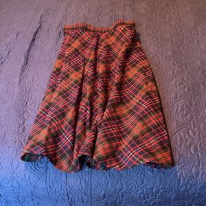 Plaid Women's Skirt - Red and Green